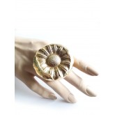 Large Gold Ring, Statement Ring, Floral